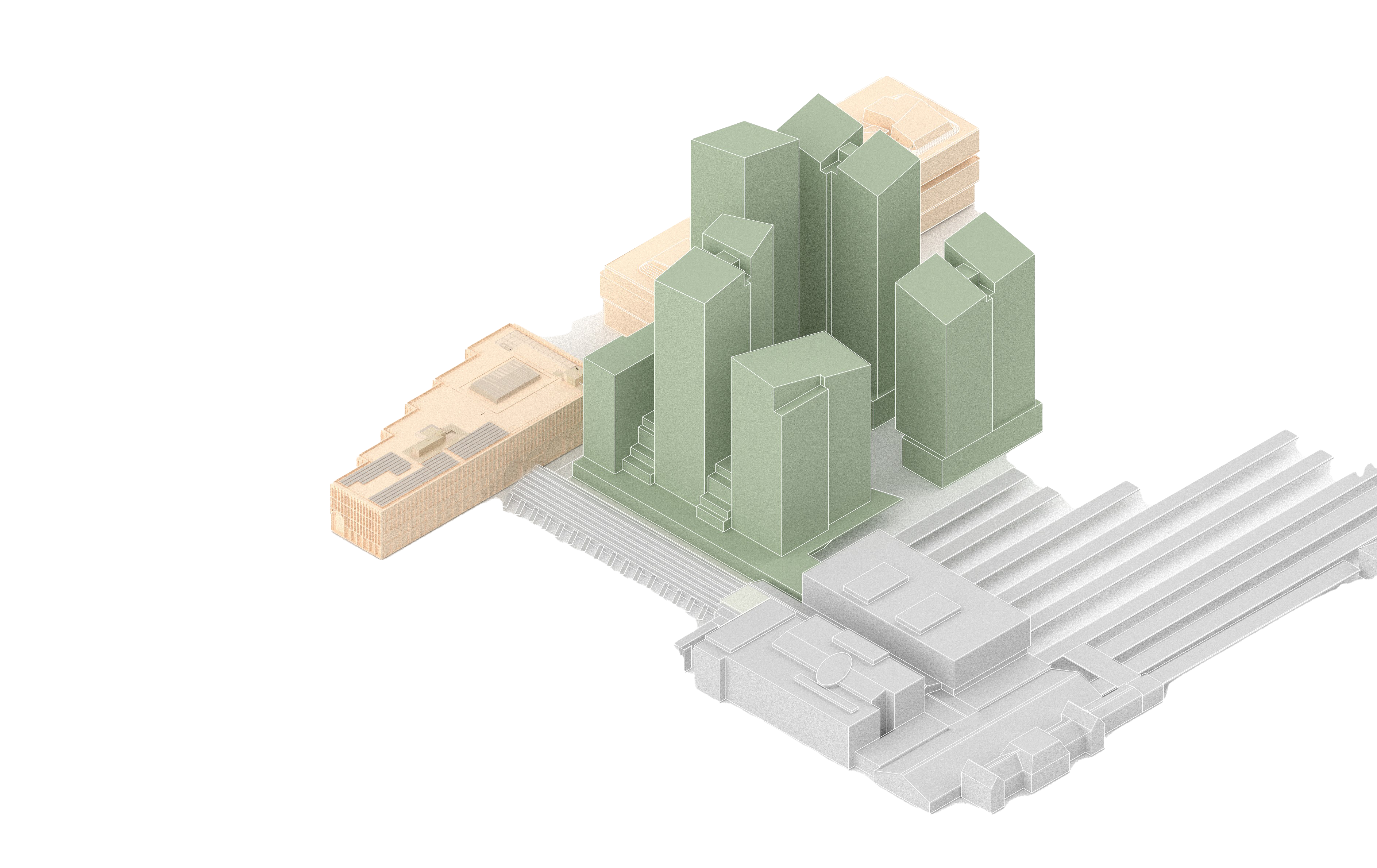 3D-modell över detaljplanen som vann laga kraft på Valborg. 