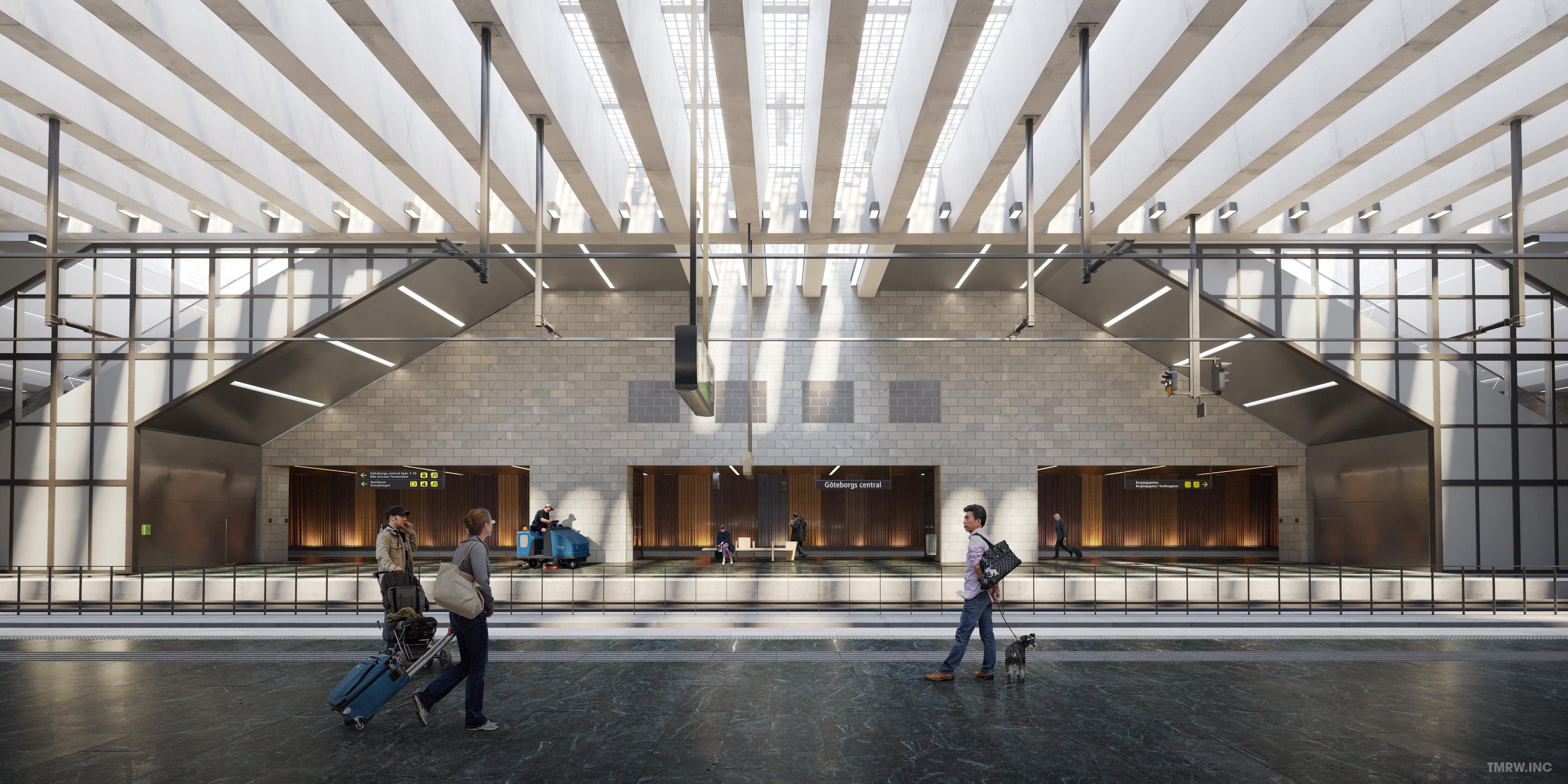 Perrong på tågstationen