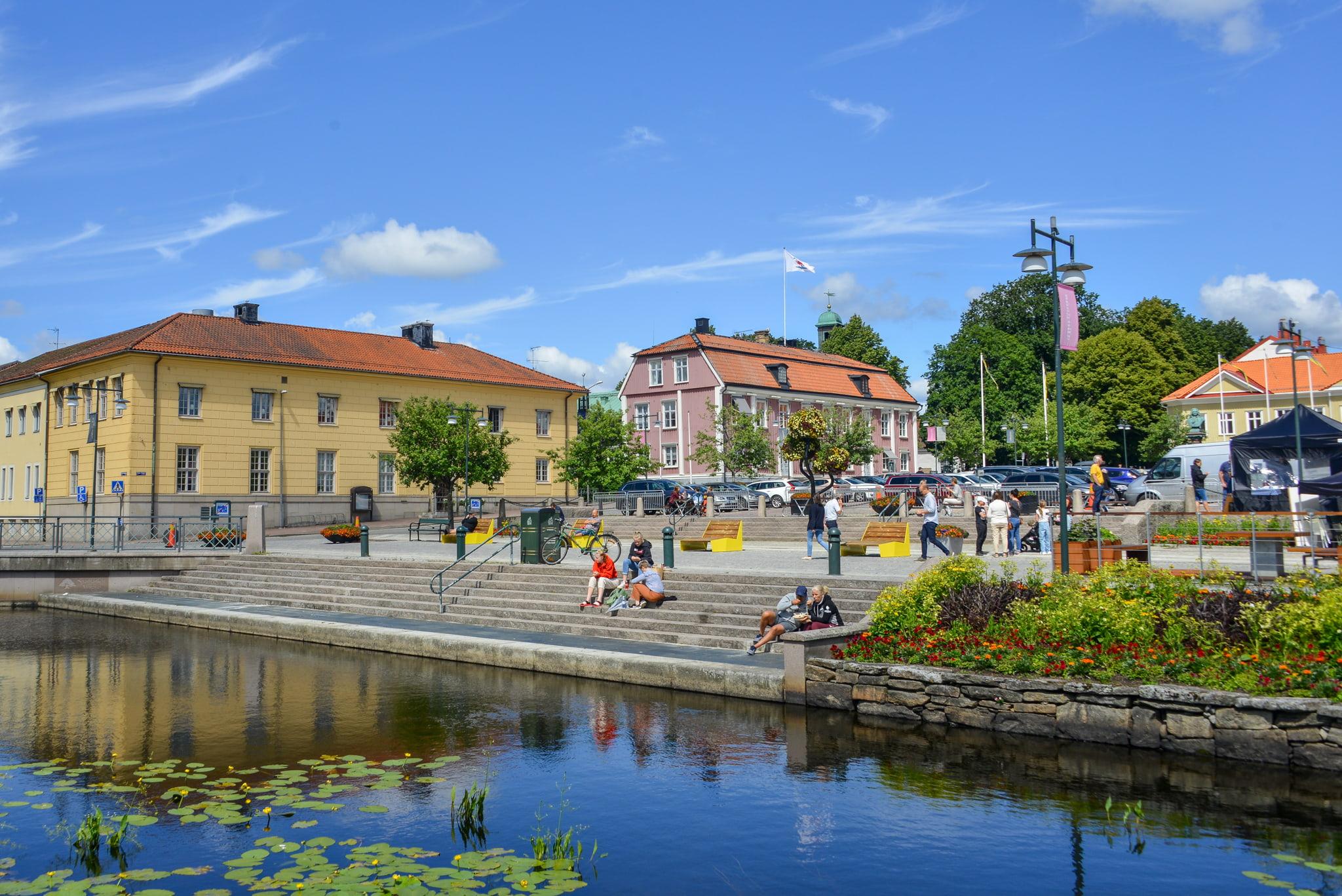 trappor vid vatten i Alingsås